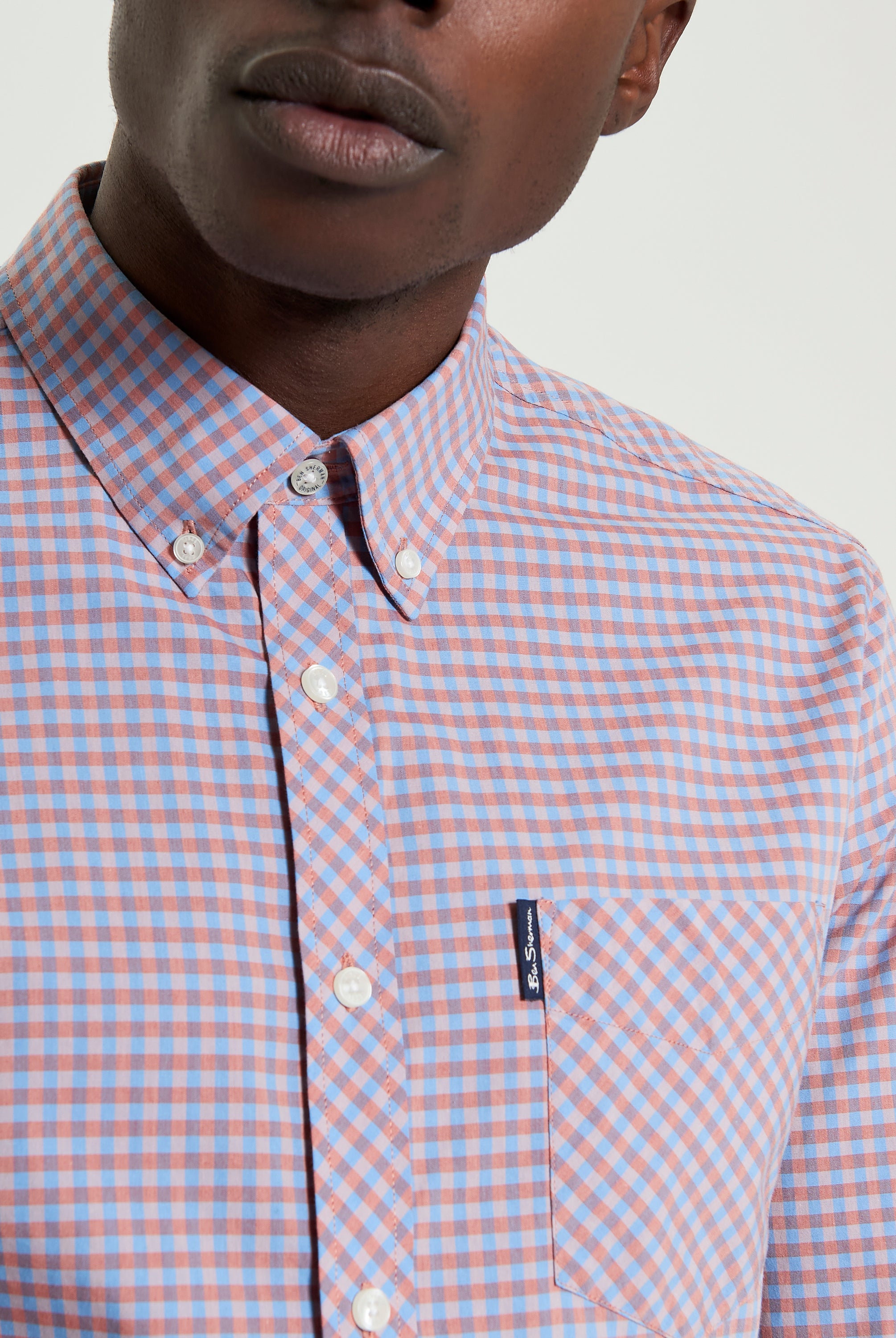 Signature Gingham Long Sleeve Shirt β vibrant checks with button-down collar and chest pocket detail.