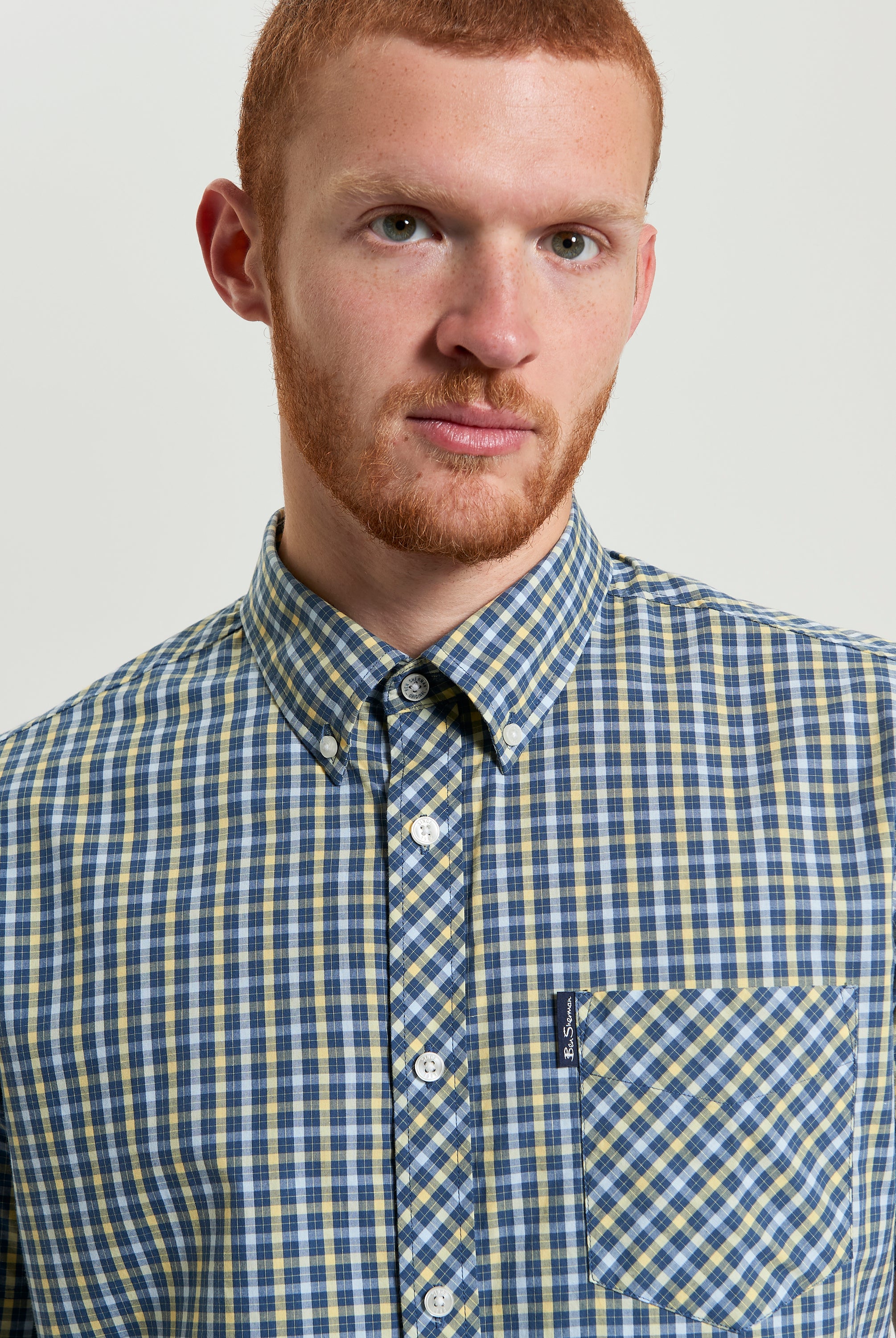 Signature House Check Short Sleeve Shirt – Blue and Green Check Pattern