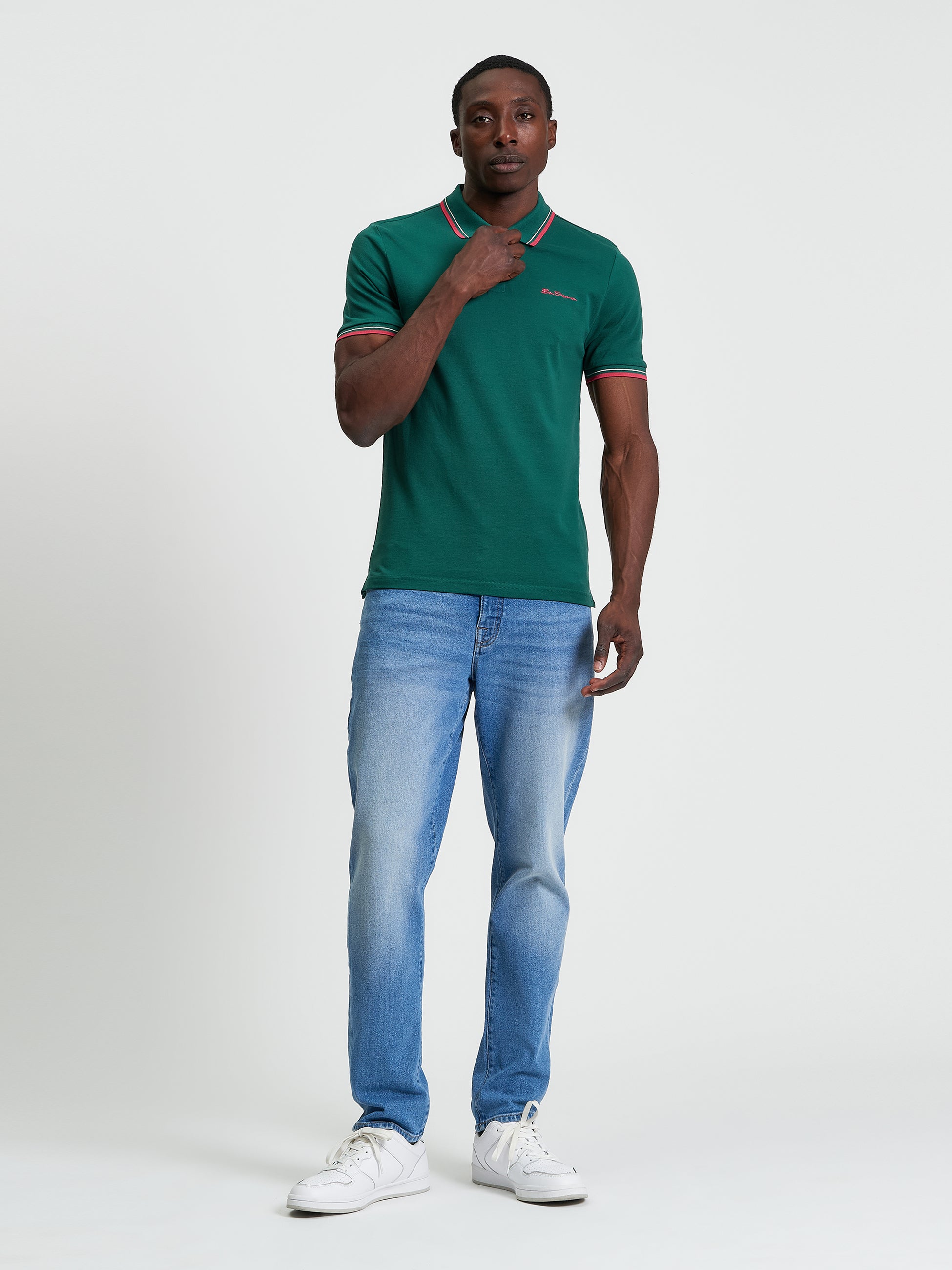 Signature Pique Polo - Dark Green - Full Length