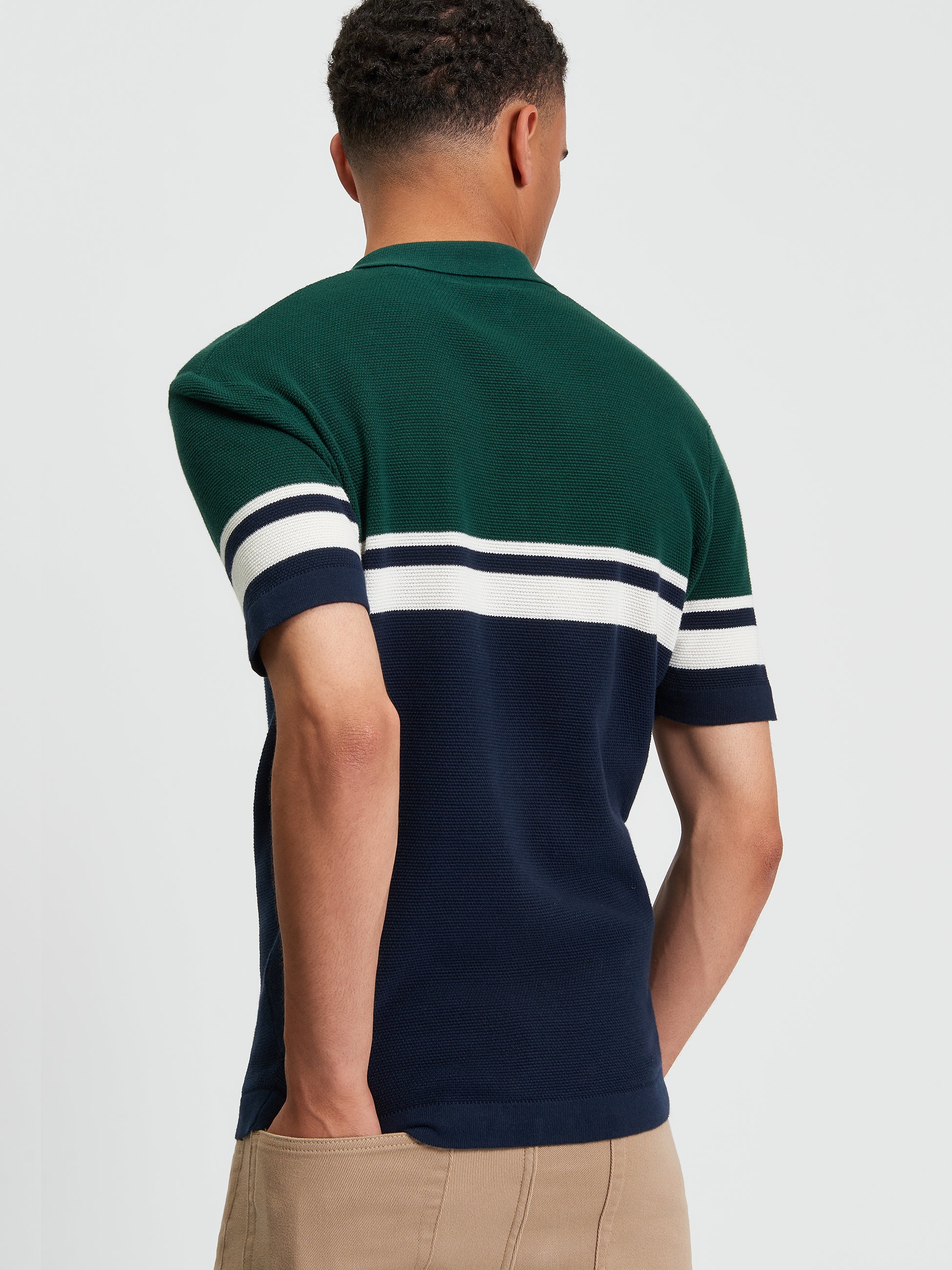 Sport Block Polo - Dark Navy - Back