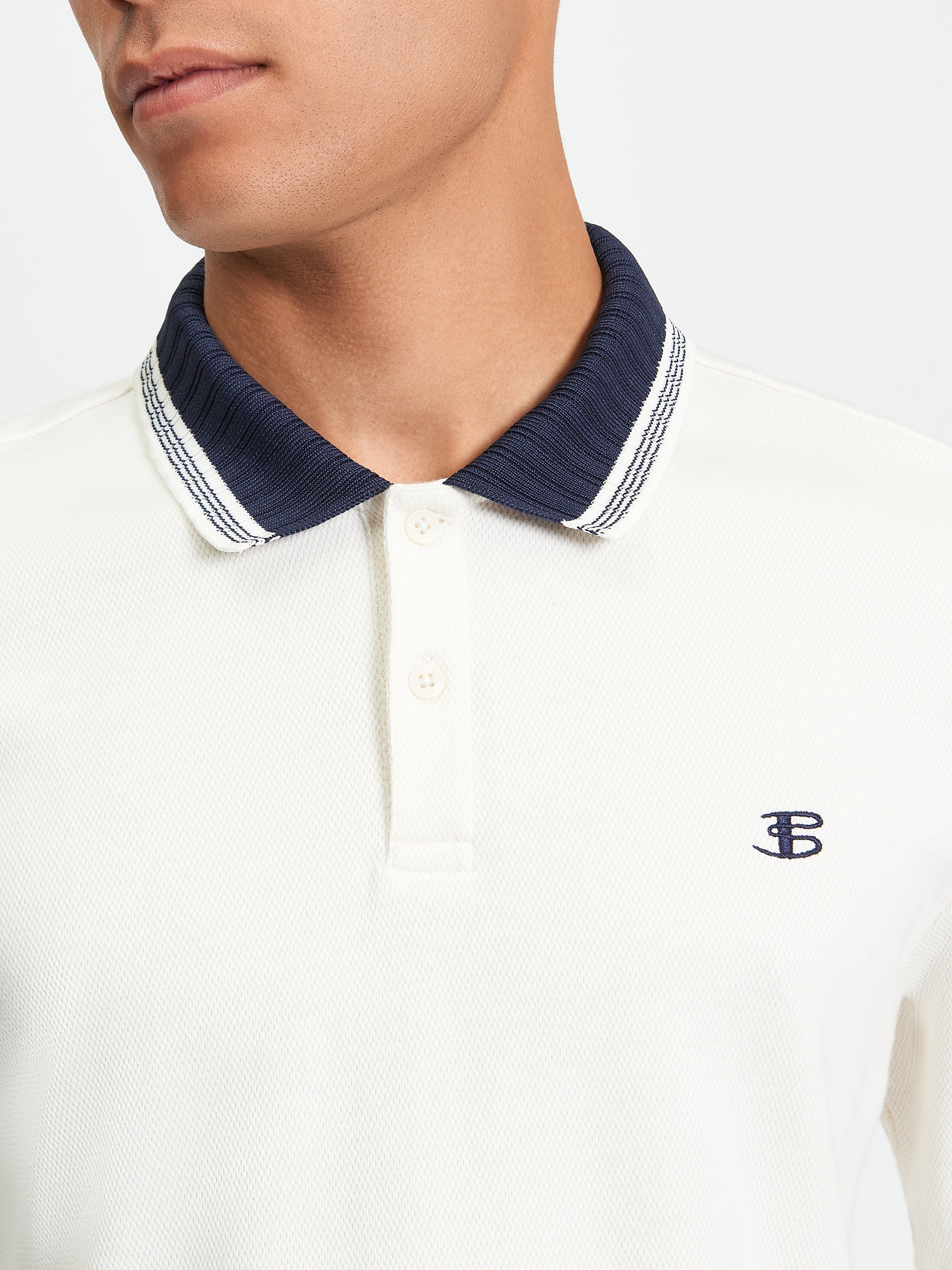 Block Colour Polo White