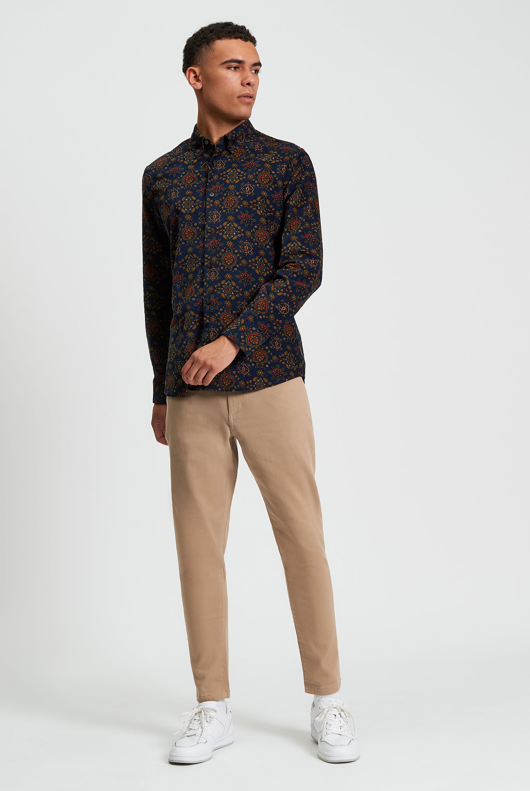 Foulard Print - Khaki - Full Length
