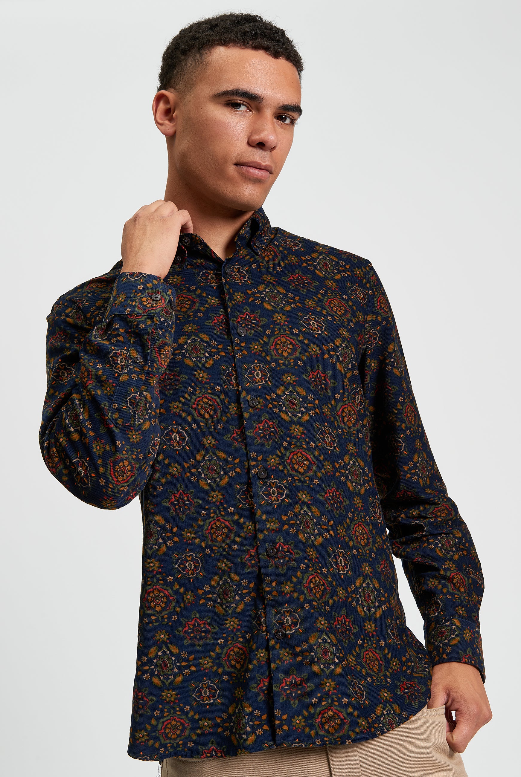 Foulard Print - Khaki - Front
