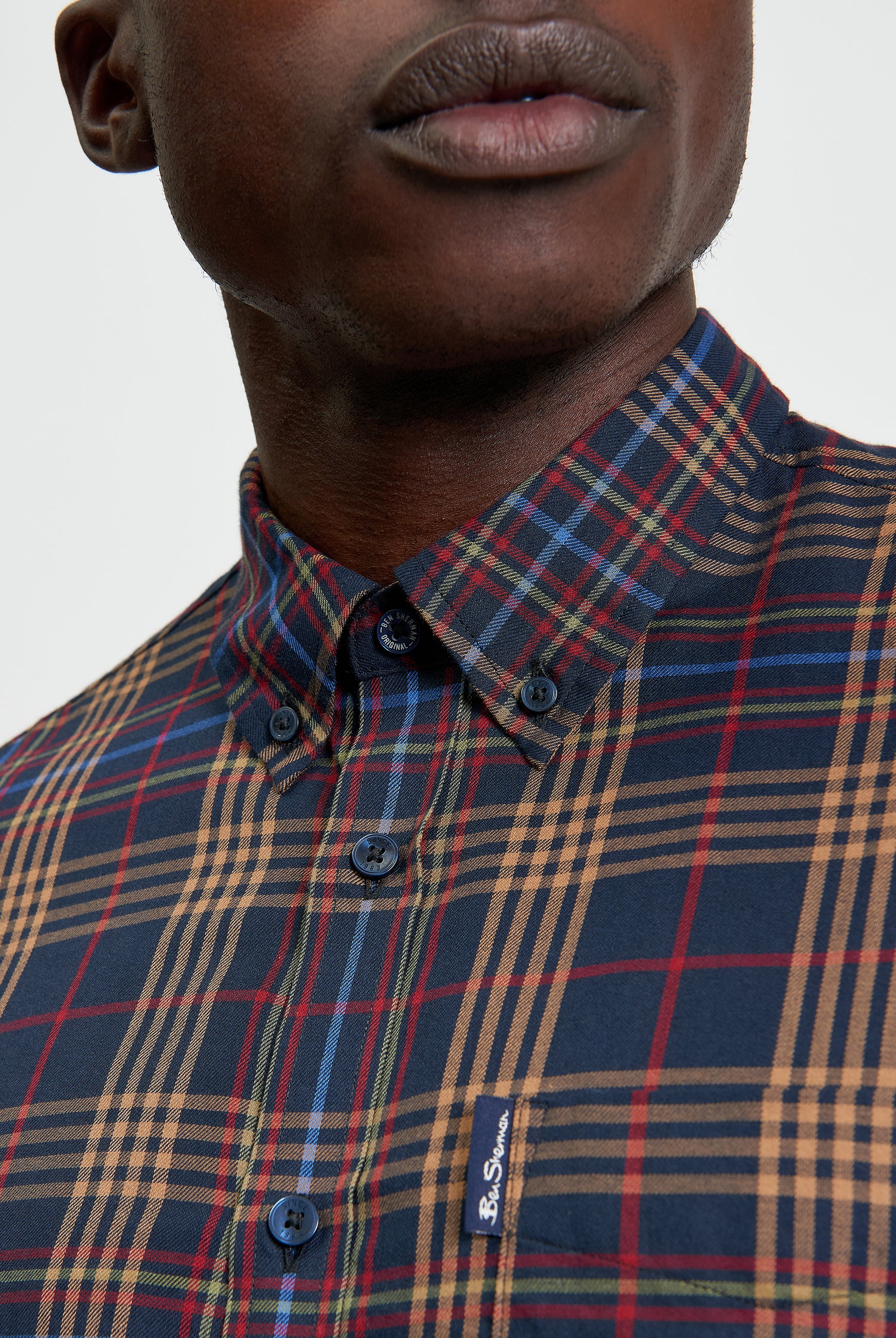 Multi Check - Dark Navy - Close Up