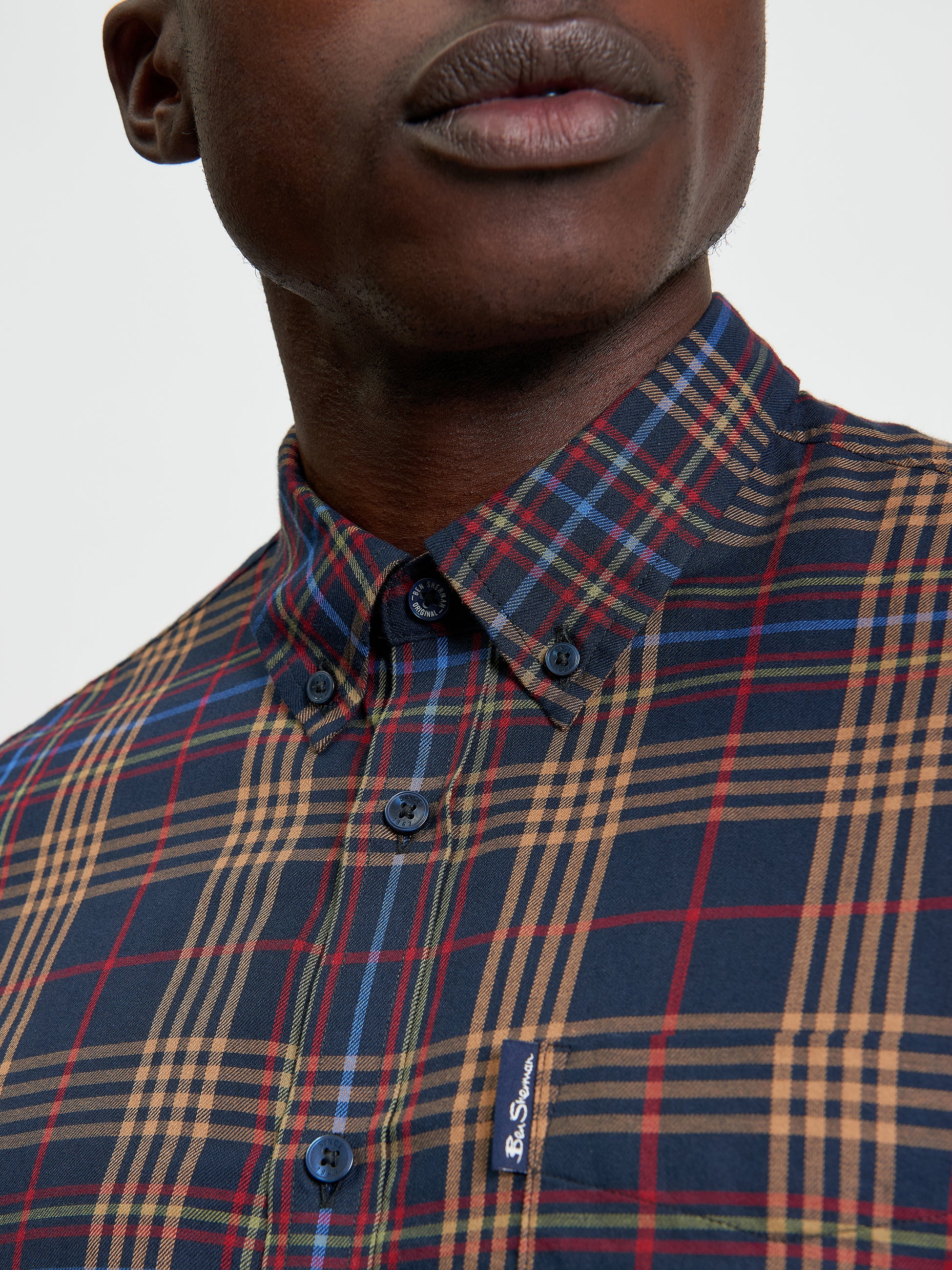 Multi Check - Dark Navy - Close Up