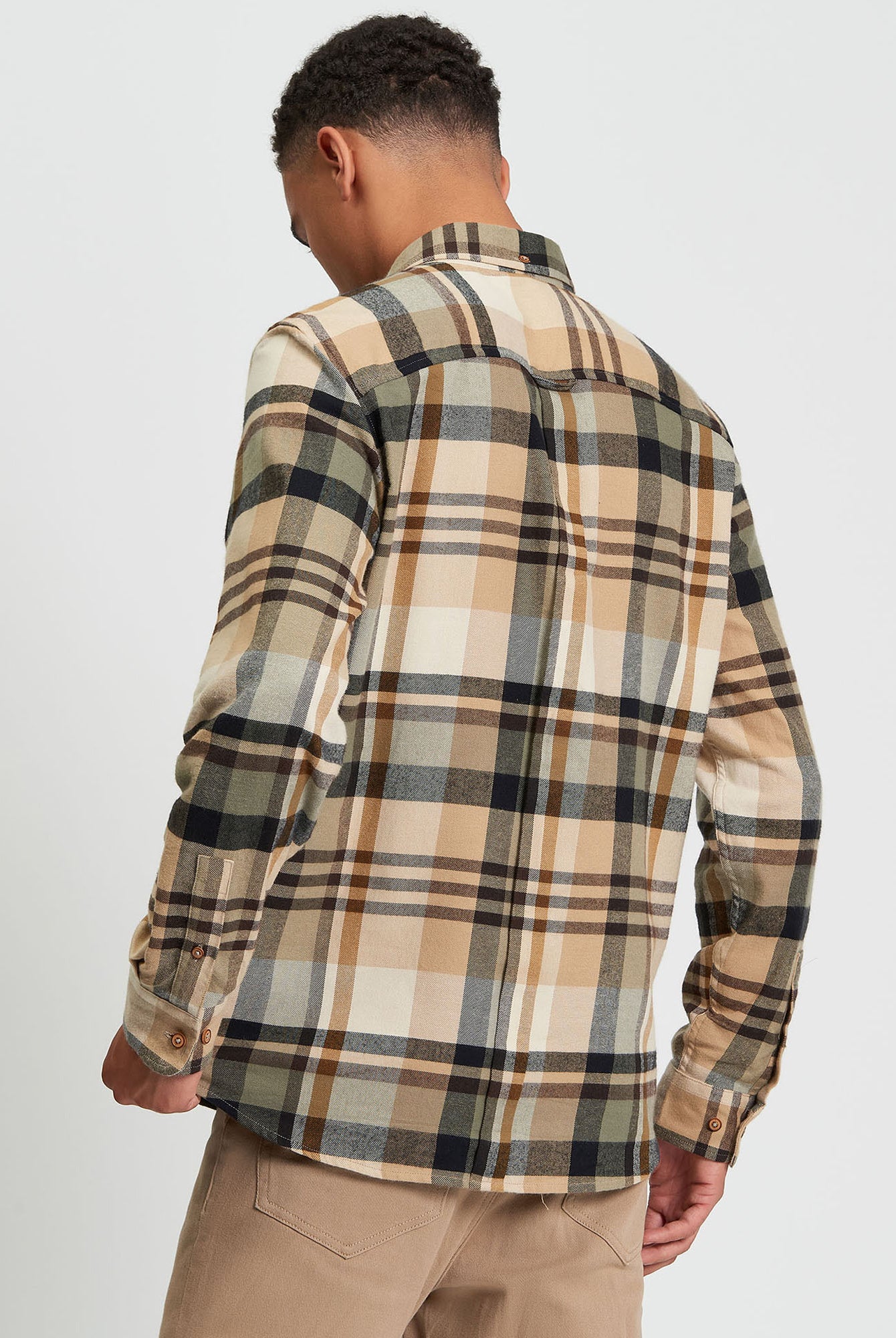 Brushed Check - Sand - Back