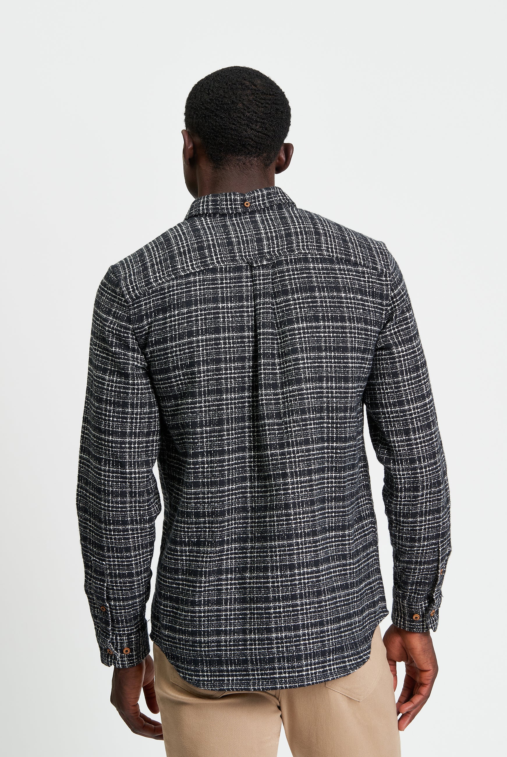 Twisted Yarn Shirt - Black - Back