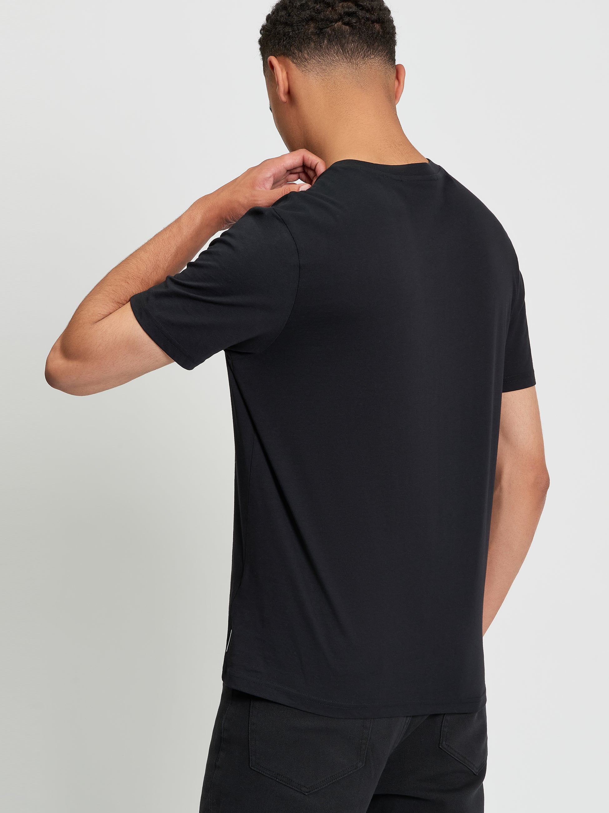 Drum Kit Print T-Shirt Black