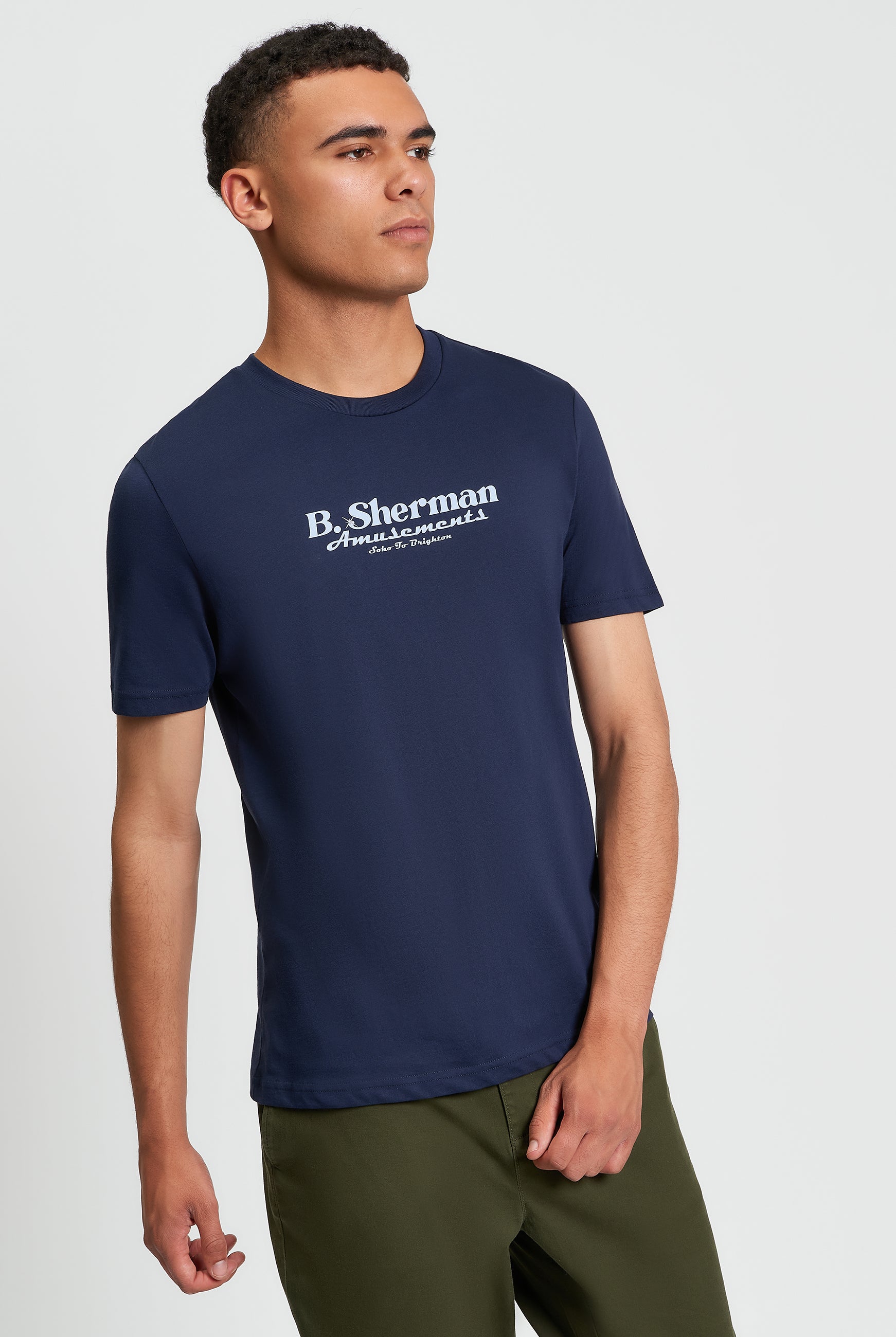 Pinball Tour Tee - Dark Navy - Front View