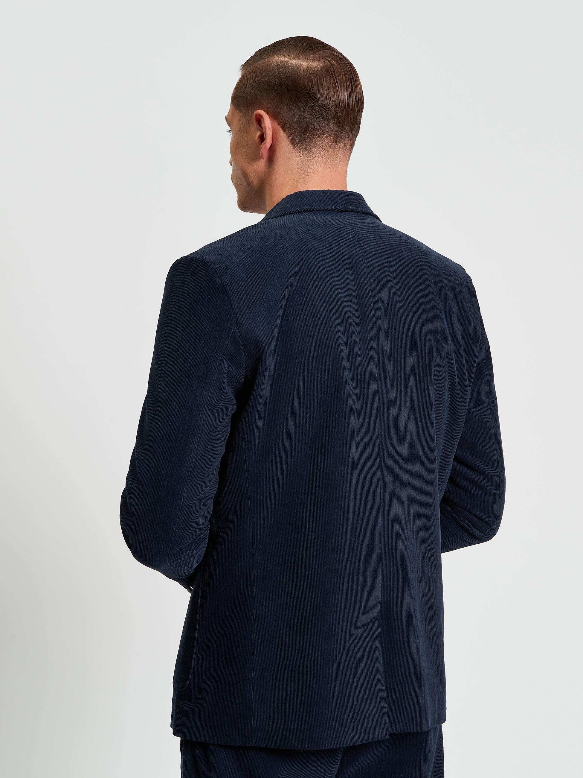 Corduroy Blazer - Dark Navy - Back