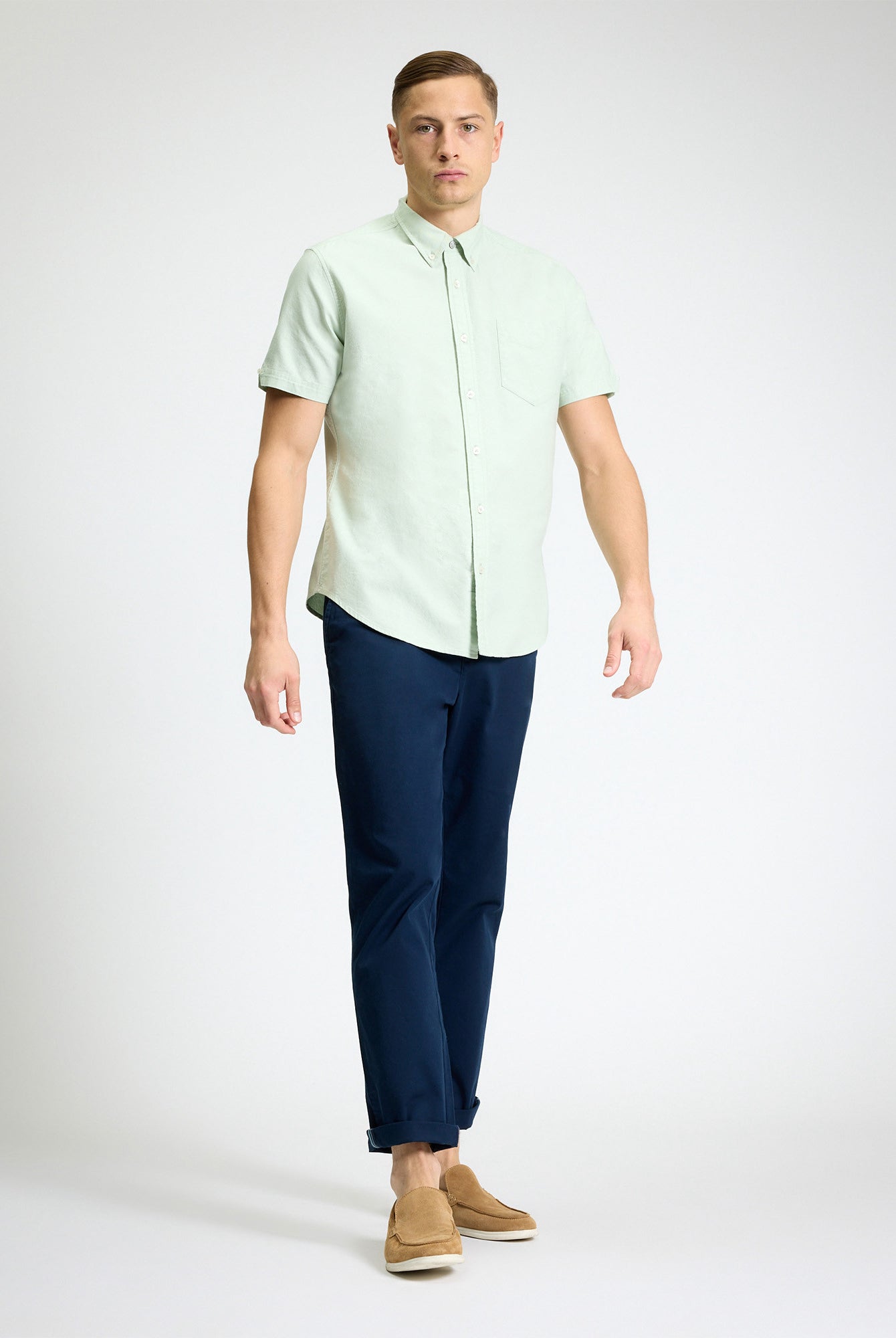 Short Sleeve Signature Oxford Shirt - Pistachio - Mod