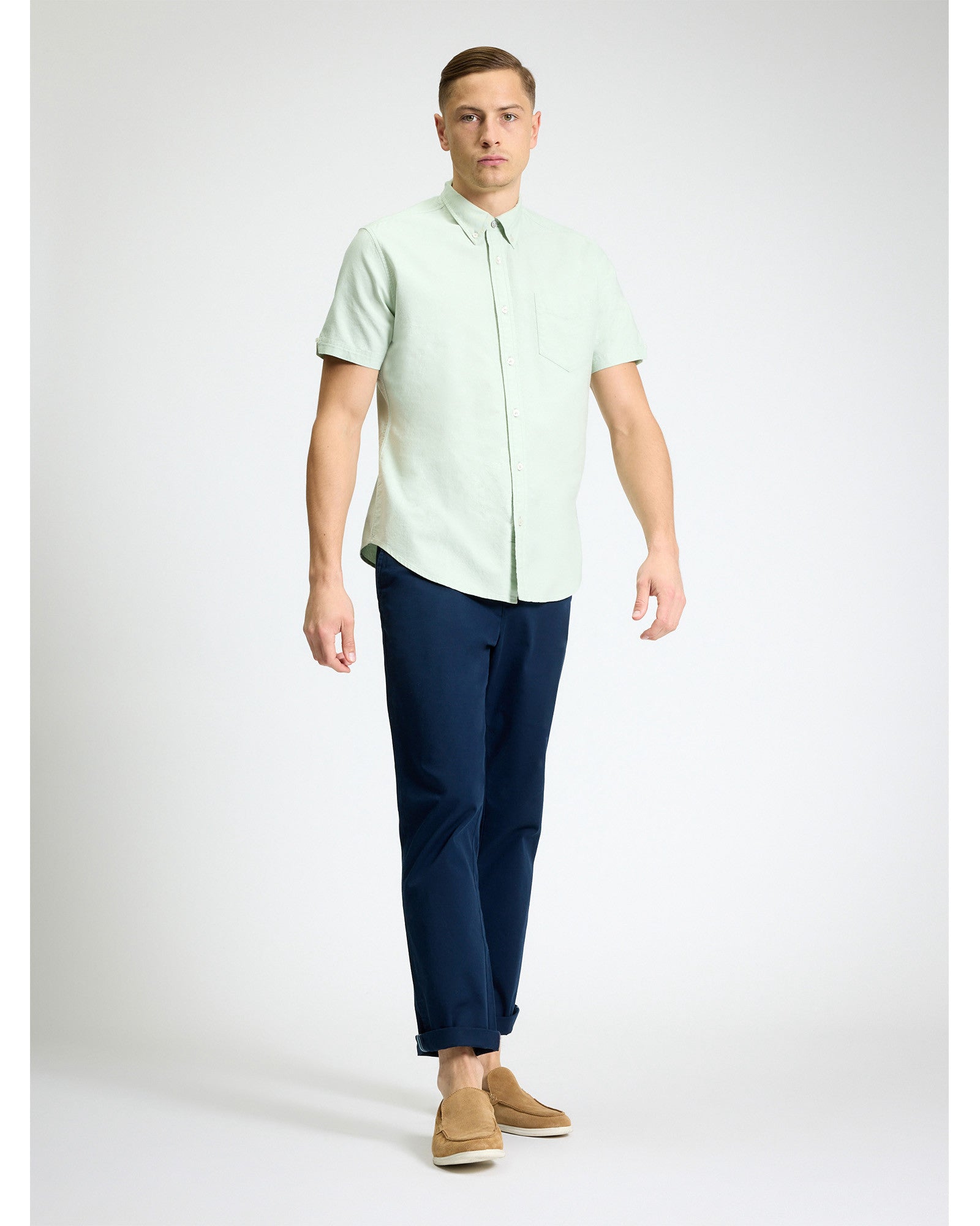 Short Sleeve Signature Oxford Shirt - Pistachio - Mod