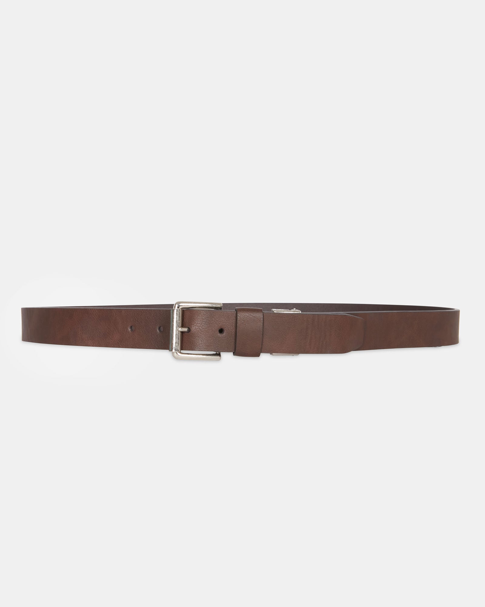 Two Belt Gift Pack – Brown leather belt with a silver buckle, featuring sleek and stylish design.