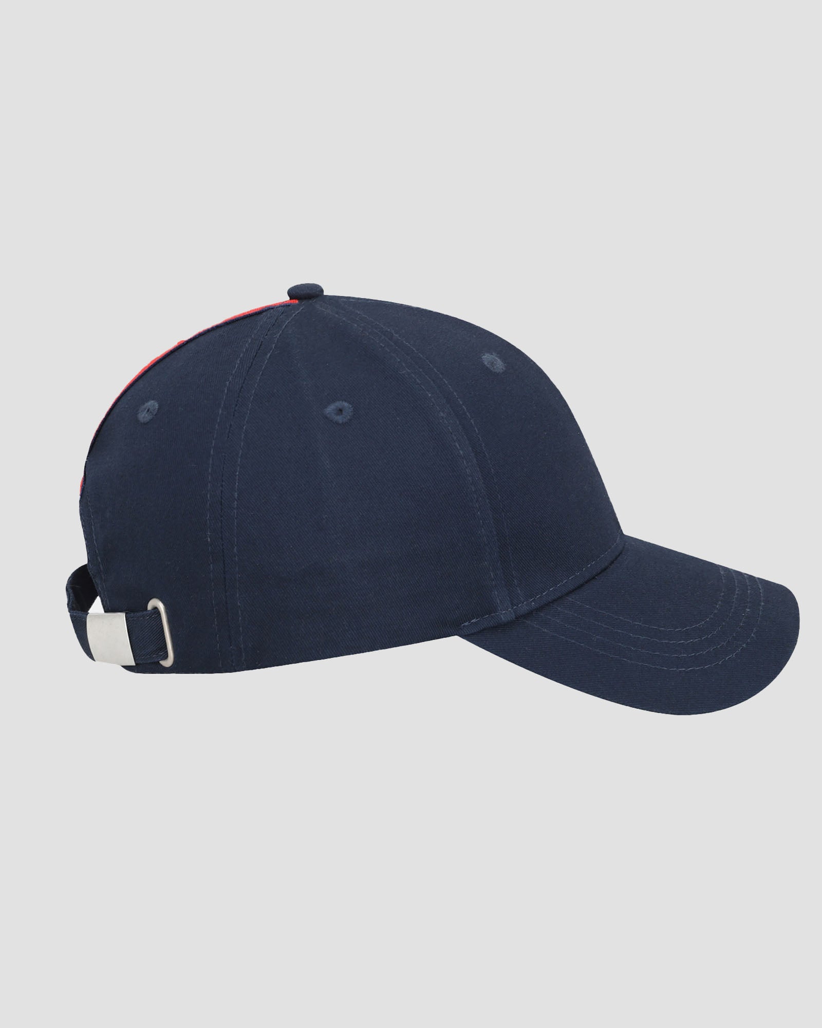 Cap with Stripe – navy cotton cap for stylish outdoor activities.