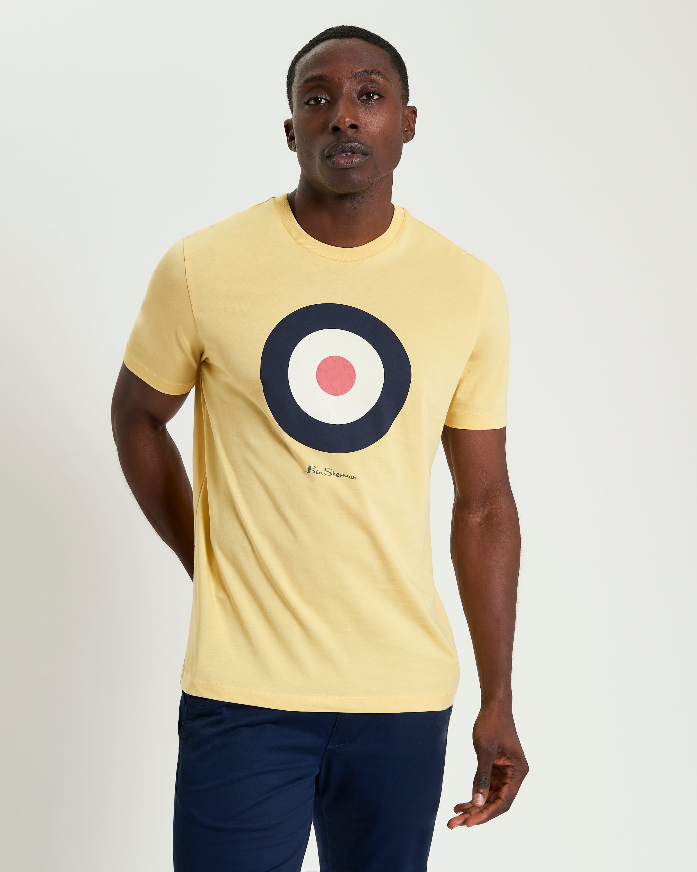 Signature Target Tee – Yellow – Crew Neck – Regular Fit with Signature Target Print