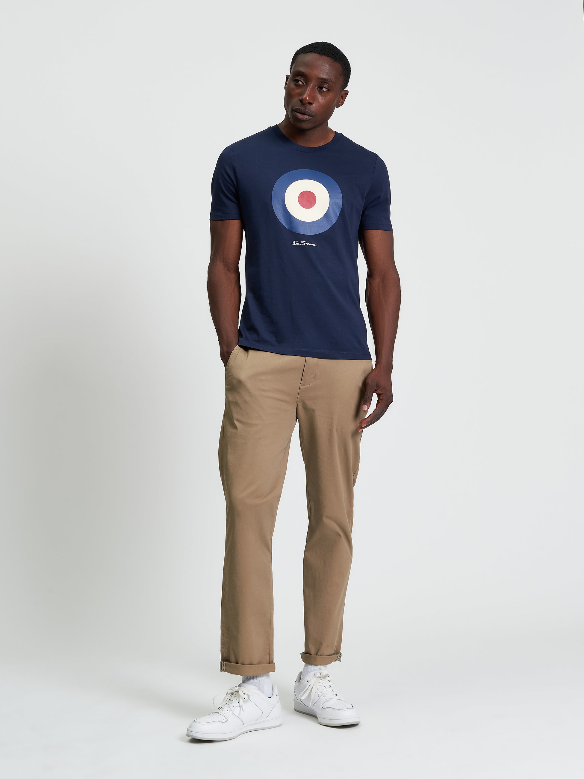 Signature Target T-Shirt Navy Graphic Tee