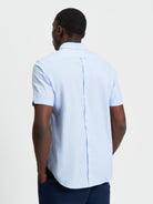 Signature Oxford Short Sleeve Shirt - Light Blue - Full Length View