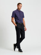 Signature Gingham Short Sleeve Shirt - Red - Full Length