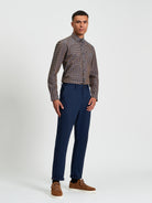 Signature Gingham Long Sleeve Shirt - Bronze - Full Length View