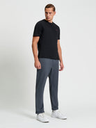 Signature Slim Stretch Chino - Slate - Full Length View