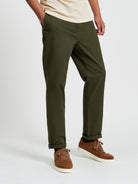 Signature Slim Stretch Chino - Khaki - Front View