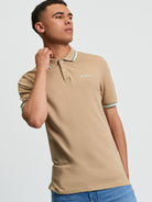 Signature Pique Polo - Tan Biege - Front View