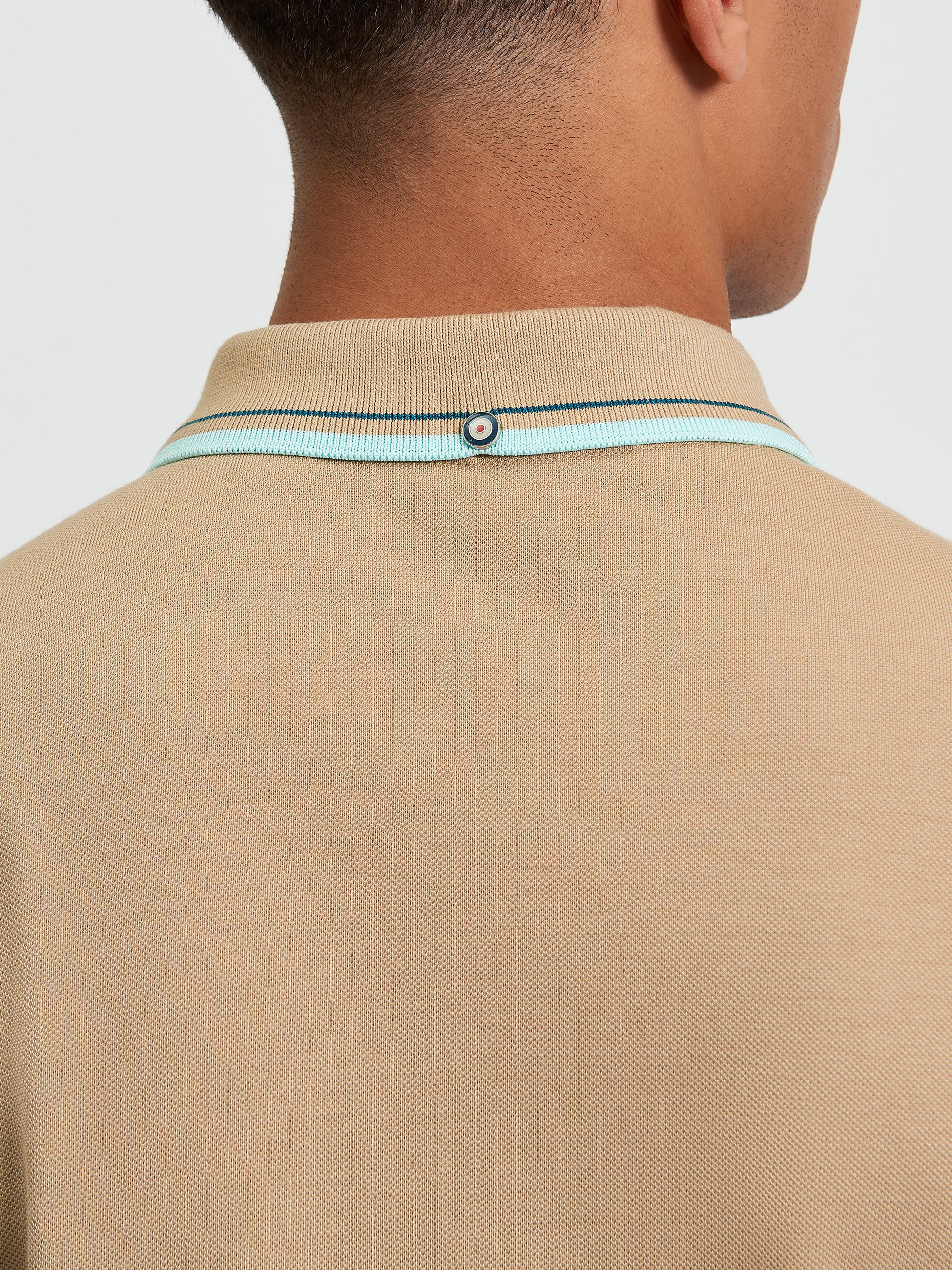 Signature Pique Polo - Tan Beige - Full Length View