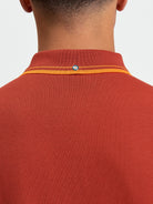 Signature Pique Polo - Burnt Orange - Detail Shot