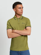 Signature Pique Polo - Green- Front