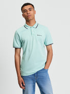 Signature Pique Polo - Mint Green- Front View