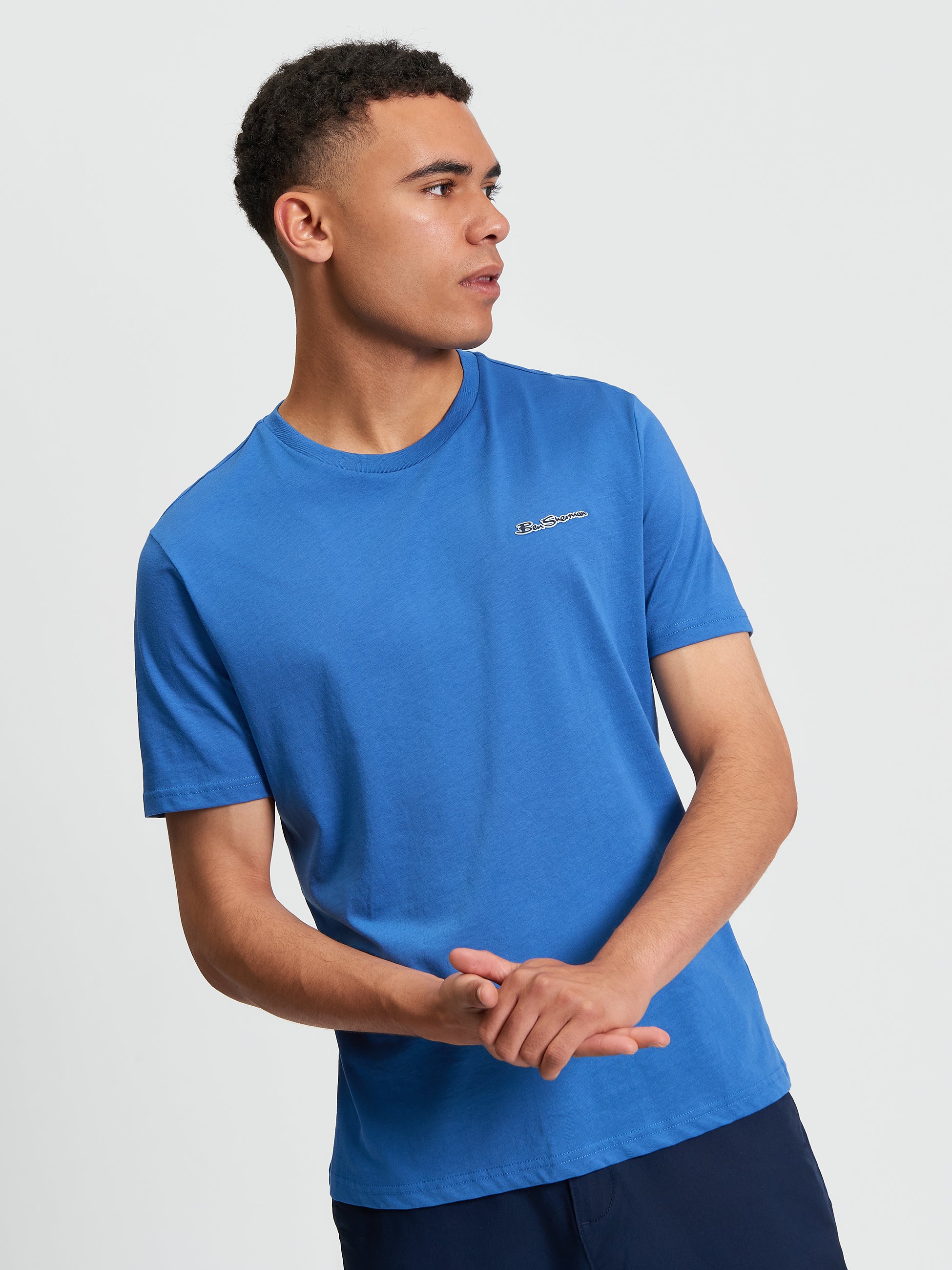 Signature Tee - Cobalt - Front View