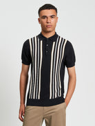 Stripe Polo Black