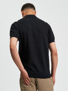 Stripe Polo Black