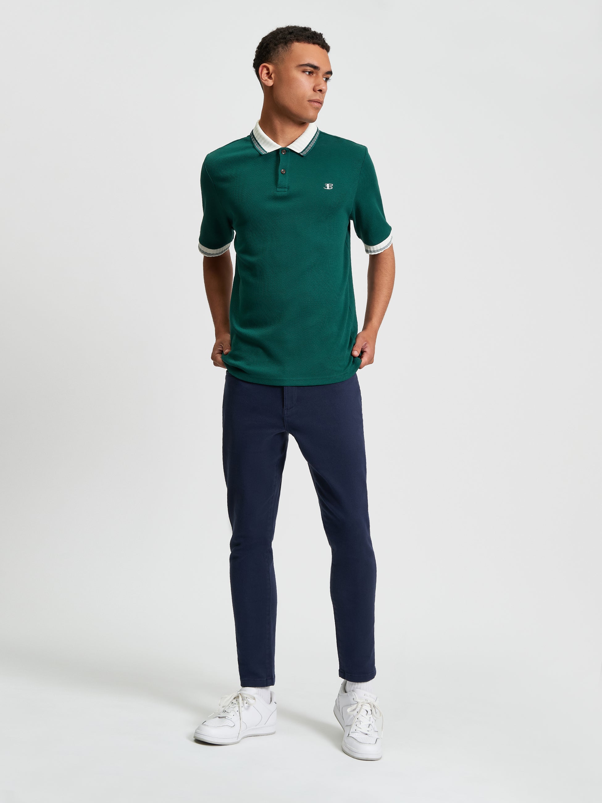 Block Colour Polo Green