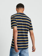 Textured Stripe Tee - Dark Navy - Back
