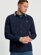 Long Sleeve Polo Top Navy