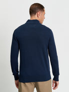 Merino Half Zip - Dark Navy - Back