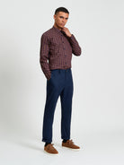 Craft Geo Print Shirt - Burnt Orange - Full Length