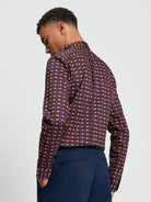 Craft Geo Print Shirt - Burnt Orange - Back