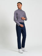 Paisley Geo Print - Dark Wine - Full Length