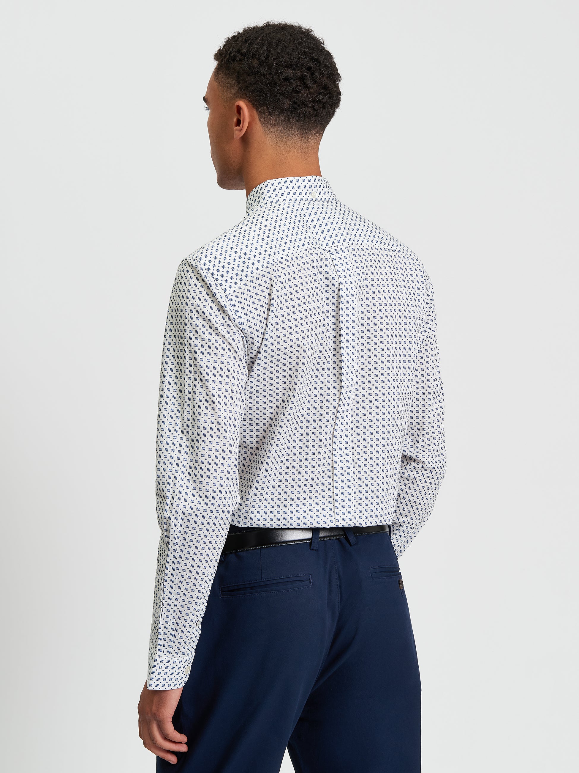 Printed Short Sleeve Shirt White