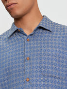 British Craft Geo - Riviera Blue - Close Up