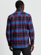 Oxford Check Shirt  - Cobalt - Back
