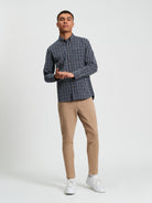 Check Shirt Dark Navy