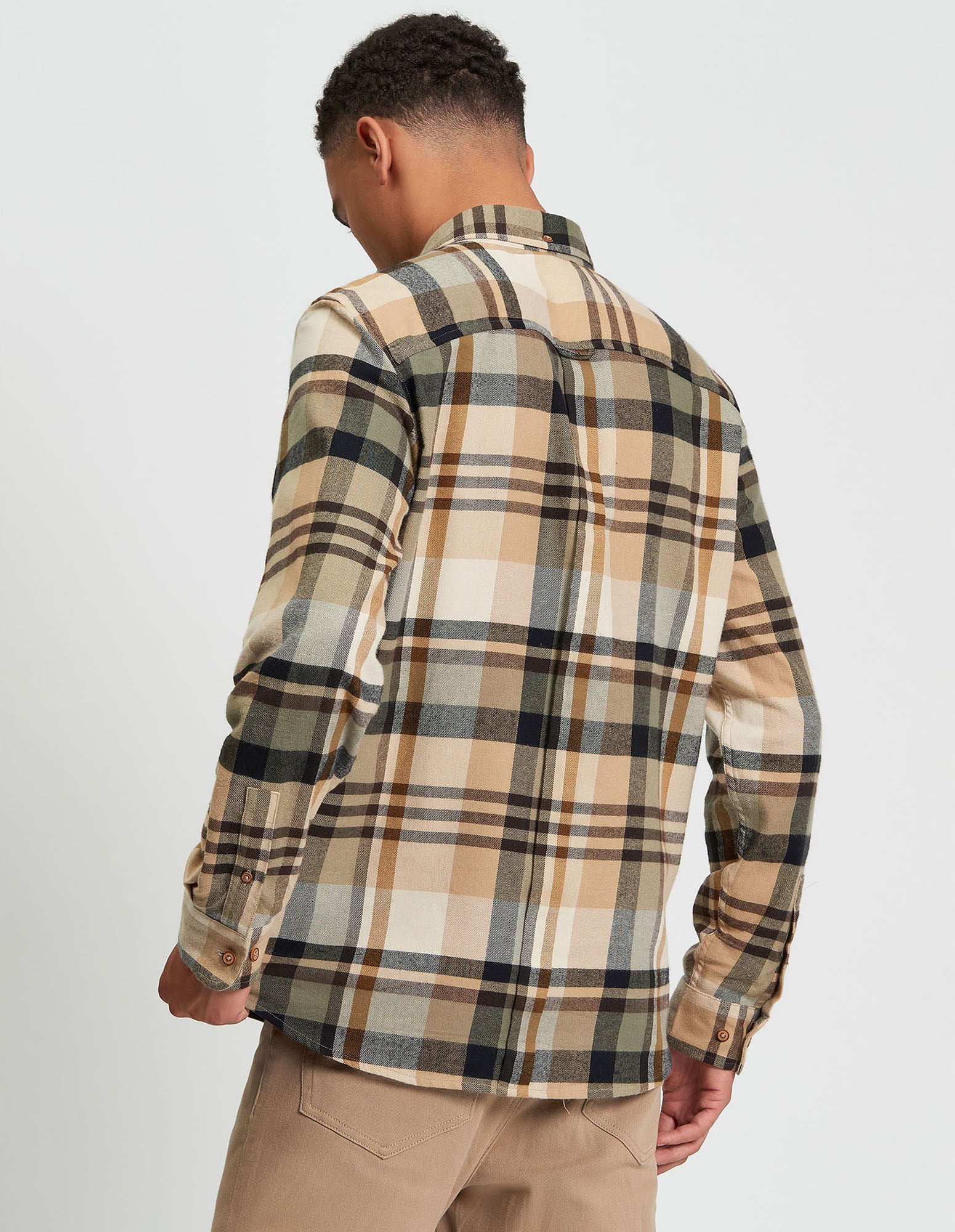 Brushed Check - Sand - Back