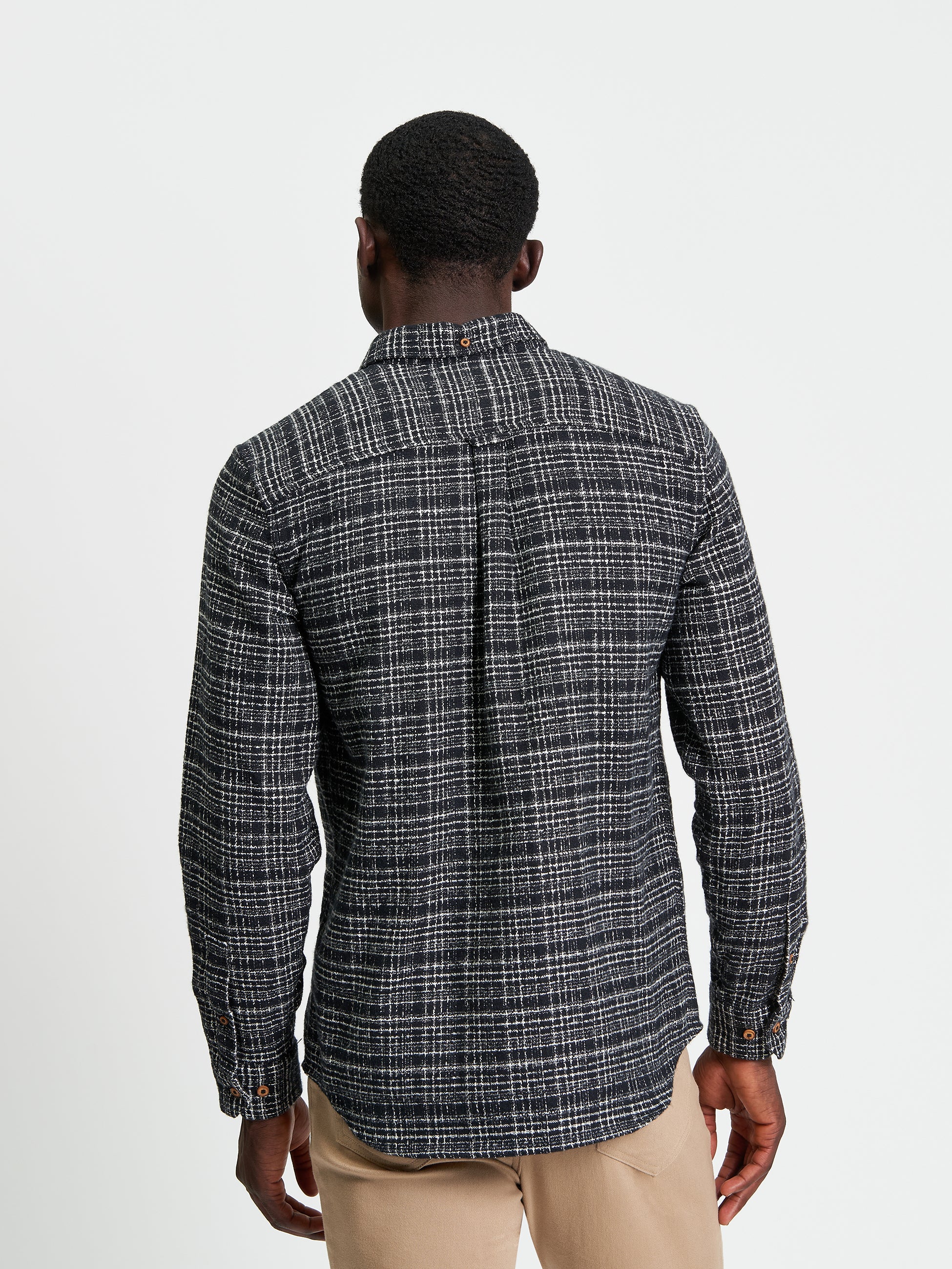 Twisted Yarn Shirt - Black - Back