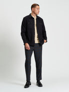 Brushed Overshirt - Bark - Full Length