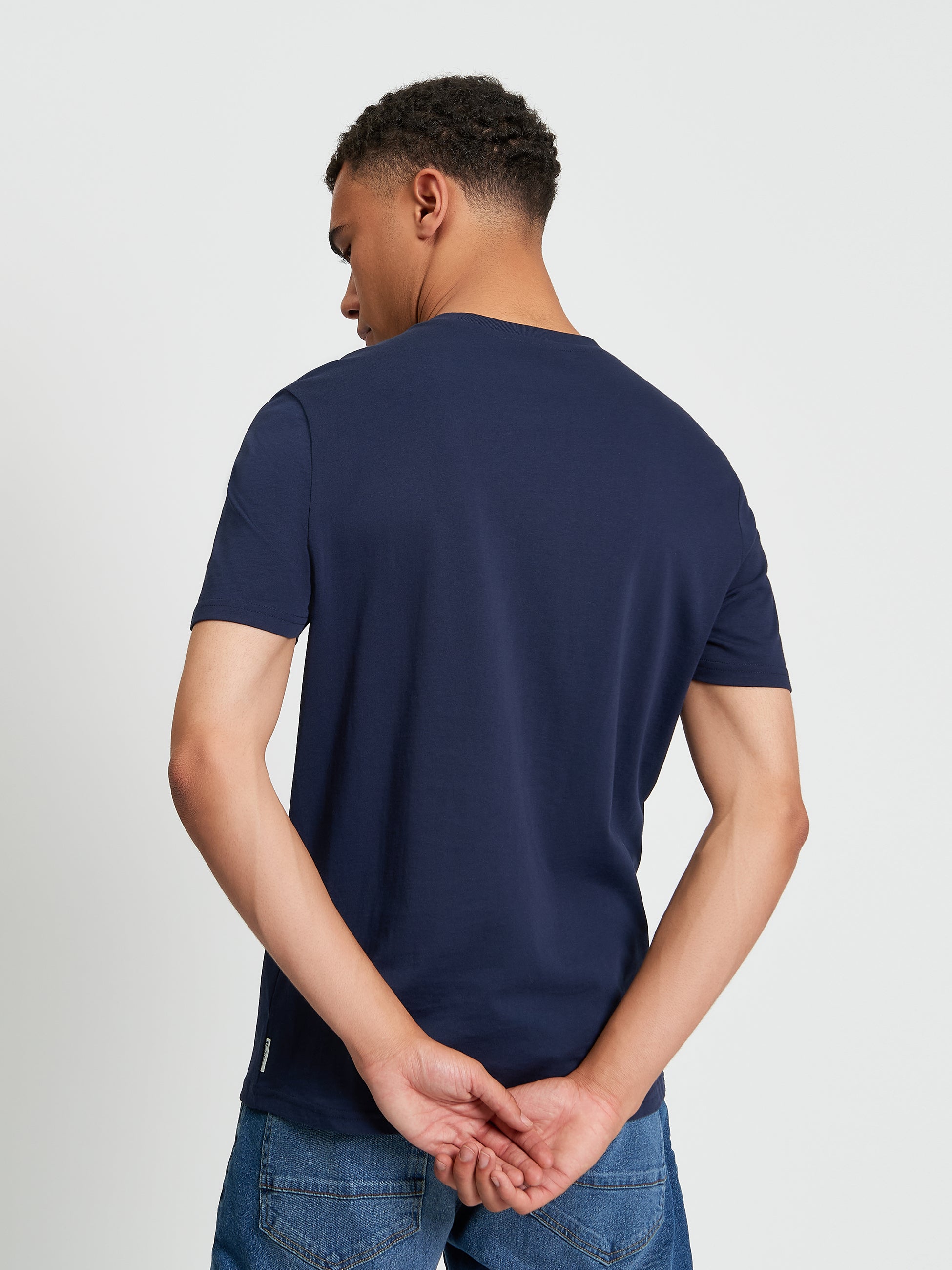 Floral Target - Dark Navy - Back View