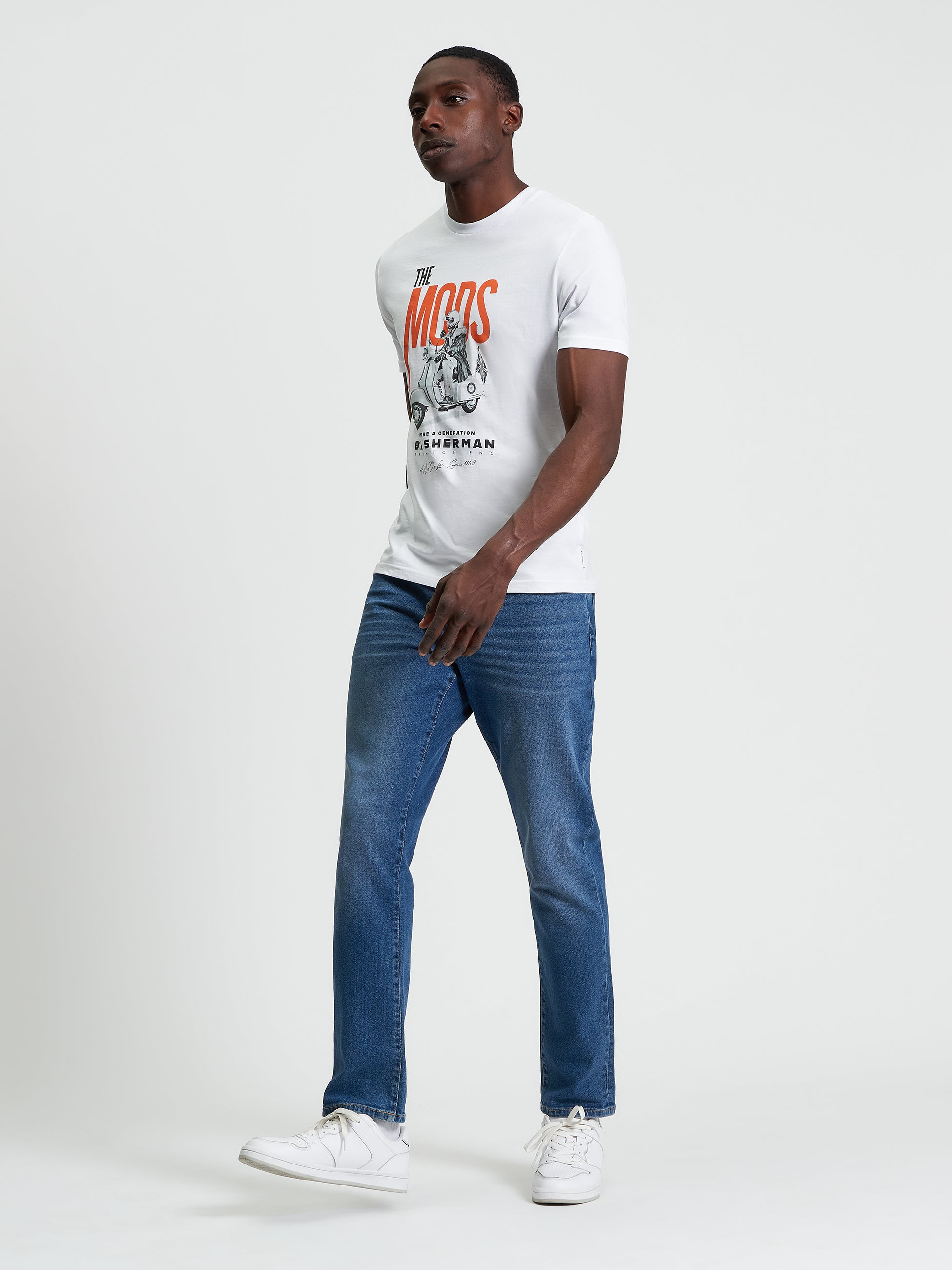 The Mod Poster Tee - White - Full Length