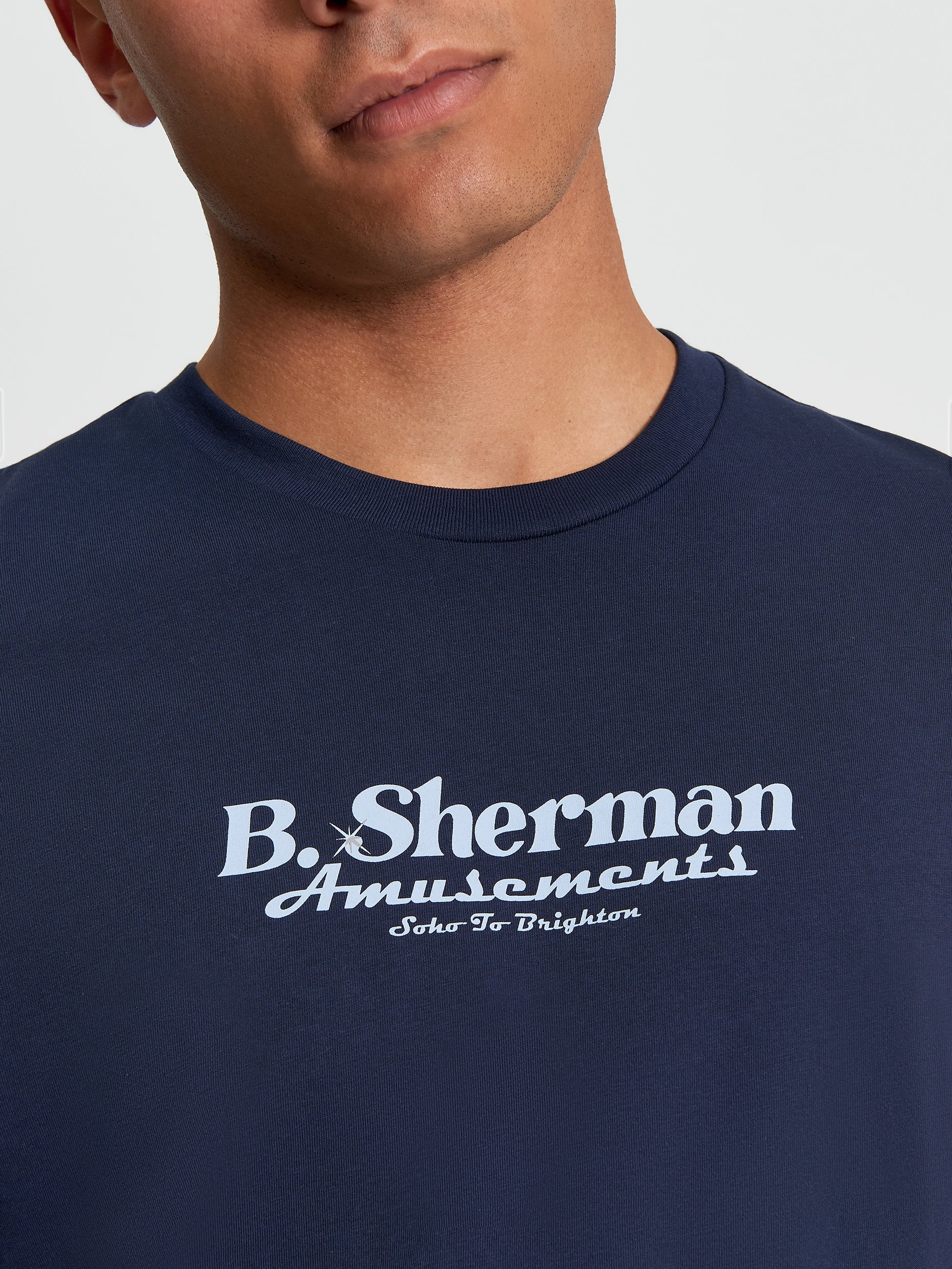 Pinball Tour Tee - Dark Navy - Detail View